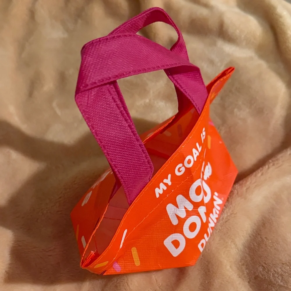 Limited Edition Dunkin' New Years 2026 Orange and Pink Mini Tote Bag